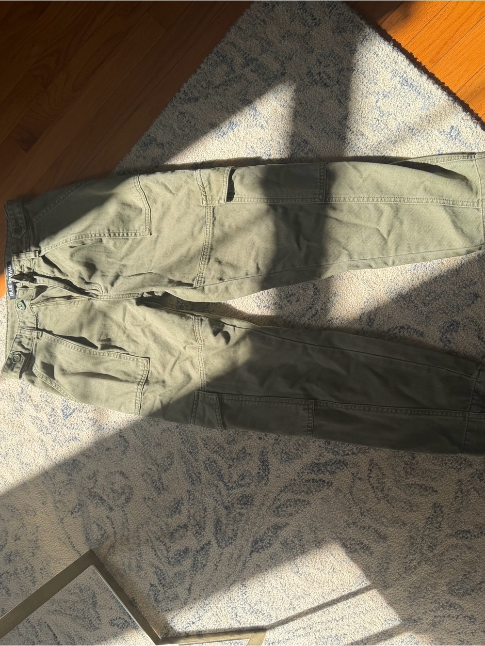 Blue revival Women's Olive Cargo Pants - Utility Style